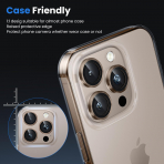 WSKEN Apple iPhone 16 Pro/16 Pro Max Kamera Koruyucu-Desert Titanium 