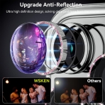 WSKEN iPhone 15 Pro/15 Pro Max Kamera Koruyucu-Glitter Colorful