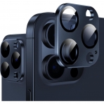 WSKEN iPhone 15 Pro/15 Pro Max Kamera Lens Koruyucu-Blue