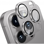 WSKEN iPhone 16 Pro/16 Pro Max Kamera Lens Koruyucu-Grey Titanium