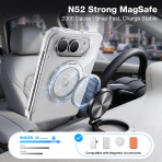 WSKEN iPhone Duo Manyetik Y�z�kl� Standl� K�l�f -Clear