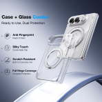 WSKEN iPhone Duo Manyetik Y�z�kl� Standl� K�l�f -Clear