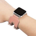 Wearlizer Apple Watch kili Deri Kay (38mm)-Pink