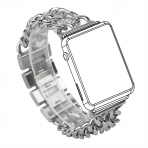 Wearlizer Apple Watch Paslanmaz elik Kay (38mm)-Silver
