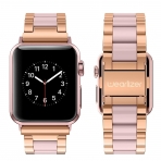 Wearlizer Apple Watch Paslanmaz elik Kay (38mm)-Rose Gold Pink