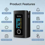 Wellue Bluetooth Parmak Ucu Nab�z Oksimetresi-Black