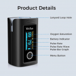 Wellue Bluetooth Parmak Ucu Nab�z Oksimetresi-Black