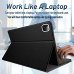 Wineecy iPad Pro M4 Klavyeli Klf (11 in)-Black