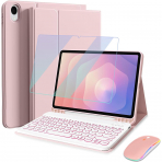 Wineecy Samsung Galaxy Tab S11 Klavyeli Klf -Pink