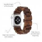 Woodcessories Apple Watch Kay (38mm)-Walnut Silver