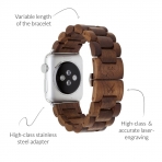 Woodcessories Apple Watch Kay (42mm)-Walnut Silver