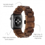 Woodcessories Apple Watch Kay (42mm)-Walnut Black