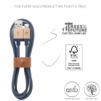 Woodcessories EcoCable Lightning Kablo-Navy Blue