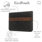 Woodcessories MacBook EcoPouch Klf (13.3 in)-Black Vegan Leather