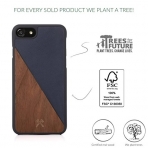 Woodcessories iPhone 8 EcoCase Klf-Walnut - Navy Blue