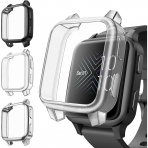 Fintie Garmin Venu Sq 2 Bumper Klf-Black Clear Silver