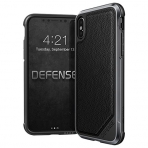 X-Doria Apple iPhone X Defense Lux Serisi Klf (MIL-STD-810G)-Black Leather