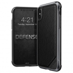 X-Doria Apple iPhone XS / X Defense Lux Serisi K�l�f (MIL-STD-810G)-Black Leather