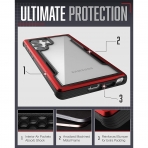 Raptic Shield Serisi Galaxy S22 Ultra Klf (MIL-STD-810G)-Red