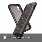X-Doria iPhone XR Defense Lux Serisi Klf (MIL-STD-810G)-Dark Glitter