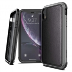 X-Doria iPhone XR Defense Lux Serisi Klf (MIL-STD-810G)- Black Leather
