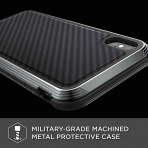 X-Doria iPhone XS Max Defense Lux Serisi Klf (MIL-STD-810G)-Black Carbon Fiber