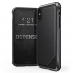 X-Doria iPhone X Defense Lux Seri Klf (MIL-STD-810G)-Black Leather