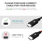 XCENTZ Micro USB arj Kablo (2M)-Black