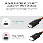 XCENTZ Micro USB arj Kablo (1M)-Red