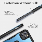 YOUMAKER iPhone 12 Slim Fit Klf (MIL-STD-810G)-Blue