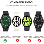 Yitkor Samsung Galaxy Watch 6 Classic 47mm Bumper Klf-Silver