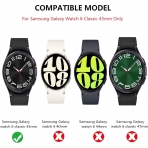 Yitkor Samsung Galaxy Watch 6 Classic 43mm Bumper Klf-Silver