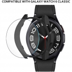 Yitkor Samsung Galaxy Watch 6 Classic 43mm Bumper Klf-Silver