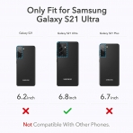 Youmaker Samsung Galaxy S21 Ultra Kickstand Klf (MIL-STD-810G)-Black
