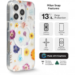 ZAGG Apple iPhone 16 Pro Milan Snap Klf -Pressed Floral
