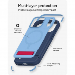 ZAGG Apple iPhone 17 Pro Max Sedona Snap K�l�f- Blue Royal Ember