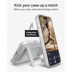 ZAGG Milan iPhone 18 Pro Max Standl� K�l�f-Silver Glitter