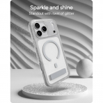 ZAGG Milan iPhone 18 Pro Max Standl� K�l�f-Silver Glitter
