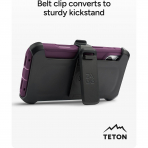 ZAGG Teton iPhone 18 Pro Max Kemer Klipsli K�l�f-Purple