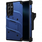 Zizo Bolt Serisi Samsung Galaxy S22 Ultra Klf (MIL-STD-810G)-Blue/Black