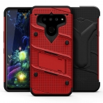 ZIZO LG V50 ThinQ Bolt Serisi Klf (MIL-STD-810G)-Red Black