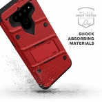 ZIZO LG V50 ThinQ Bolt Serisi Klf (MIL-STD-810G)-Red Black