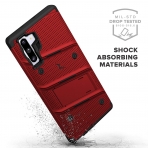 Zizo Samsung Galaxy Note 10 Bolt Serisi Klf (MIL-STD-810G)-Red Black