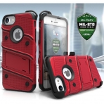 ZIZO iPhone SE Bolt Serisi Klf (MIL-STD-810G) (2. Nesil)-Red