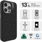 Zagg London Snap Apple iPhone 15 Pro Klf -Black Geo