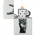 Zippo Rock Mzik Tabelas Mat Beyaz akmak 