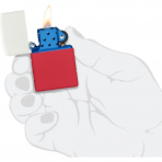 Zippo 250. Y�l �zel Seri Beyaz K�rm�z� Mat �akmak
