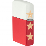 Zippo 250. Y�l �zel Seri Beyaz K�rm�z� Mat �akmak