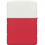 Zippo 250. Y�l �zel Seri Beyaz K�rm�z� Mat �akmak
