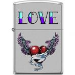 Zippo Dvme Kalp Saten Krom akmak